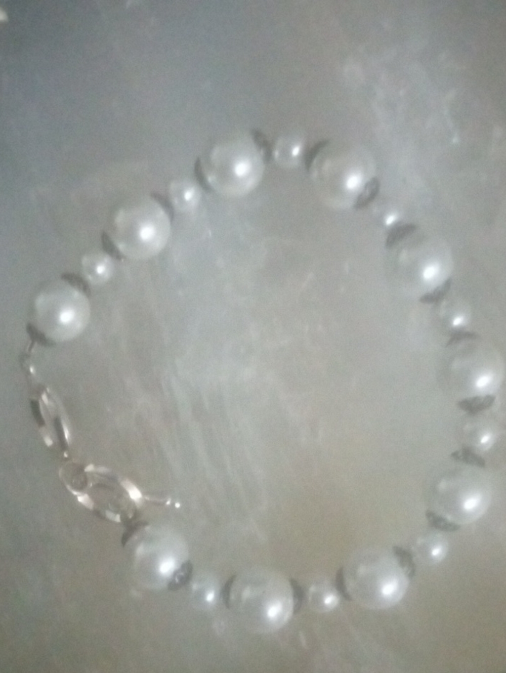 Elegant White Pearl Beaded Bracelet